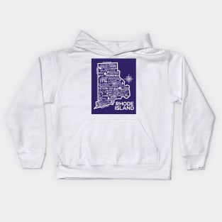 Rhode Island Map Kids Hoodie